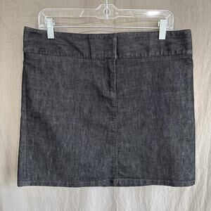 Kenneth Cole Reaction Black Demin Mini Skirt Jean Pencil Y2K Women's Size 10